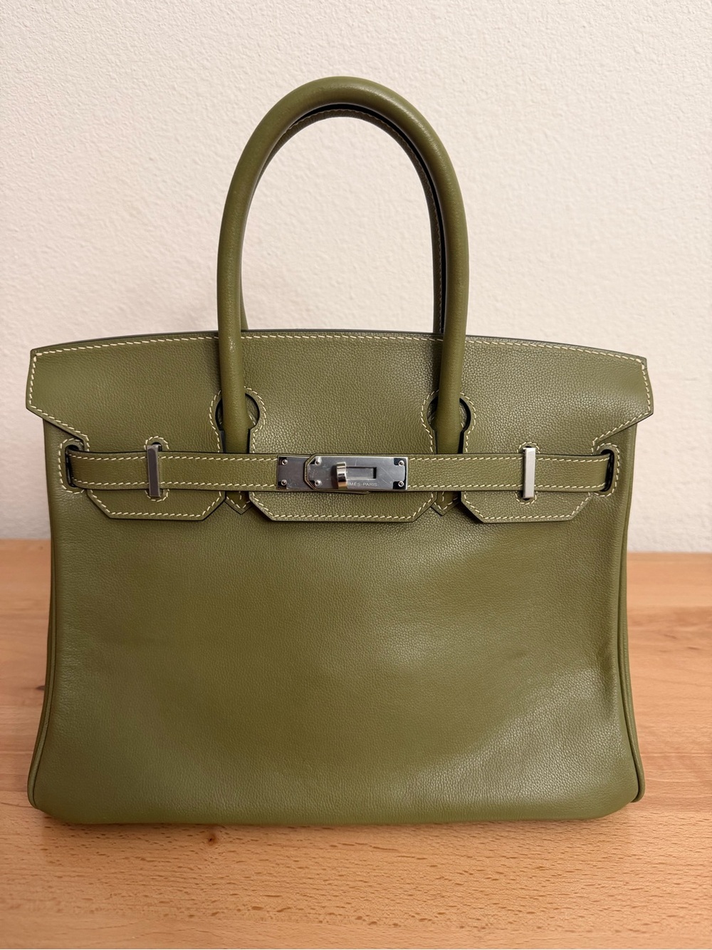 Hermès Birkin 30 army green Pelouse Vert Anis PHW Togo clemence vintage